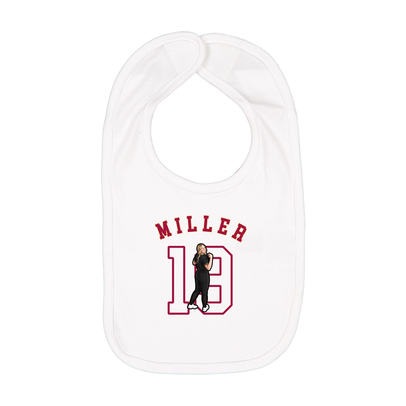 Infant Bib — Shirsey Arch in White