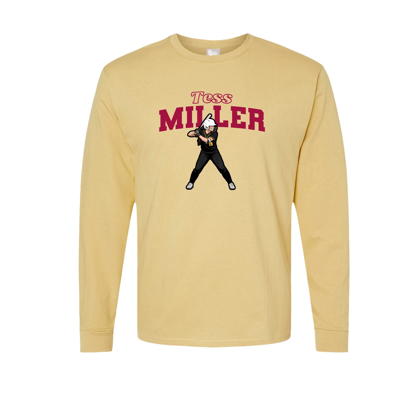 Long Sleeve Tee — Name Arch in Vegas Gold