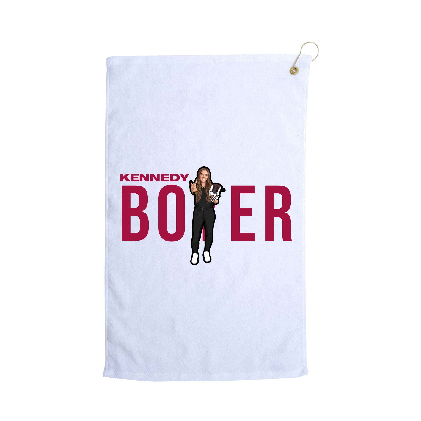 Golf Towel — Player Name in White
