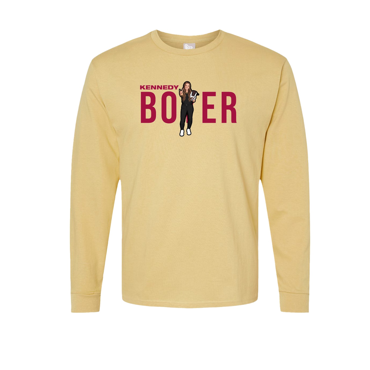 Long Sleeve Tee — Player Name in Vegas Gold