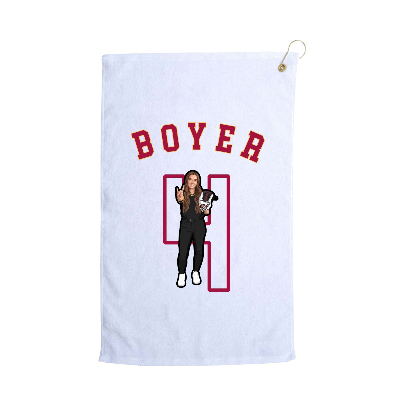 Golf Towel — Shirsey Arch in White