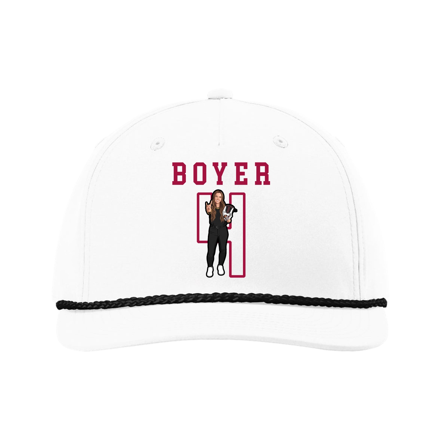 Five-Panel Classic Rope Cap — Shirsey in White