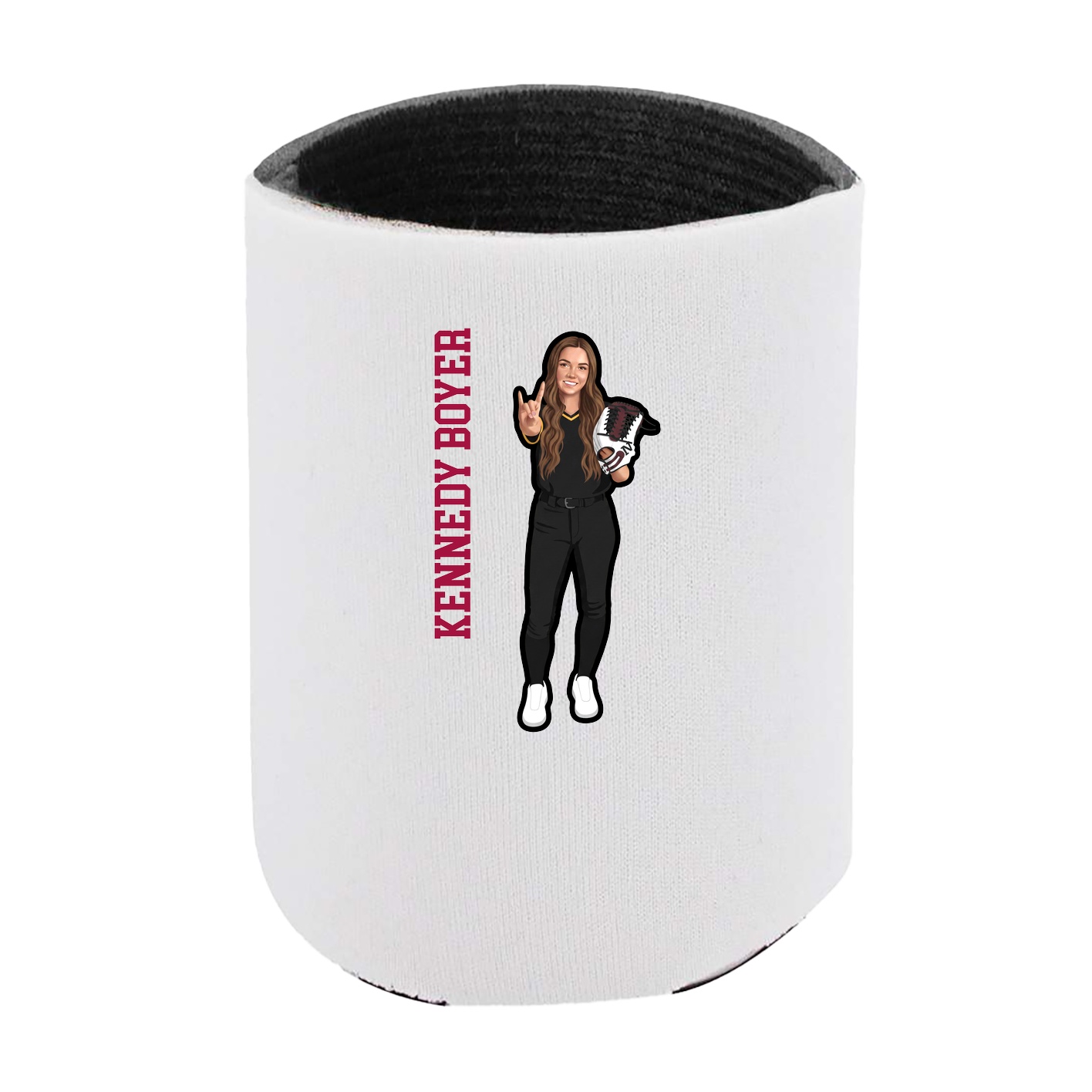 Can Holder — Name Vertical in White