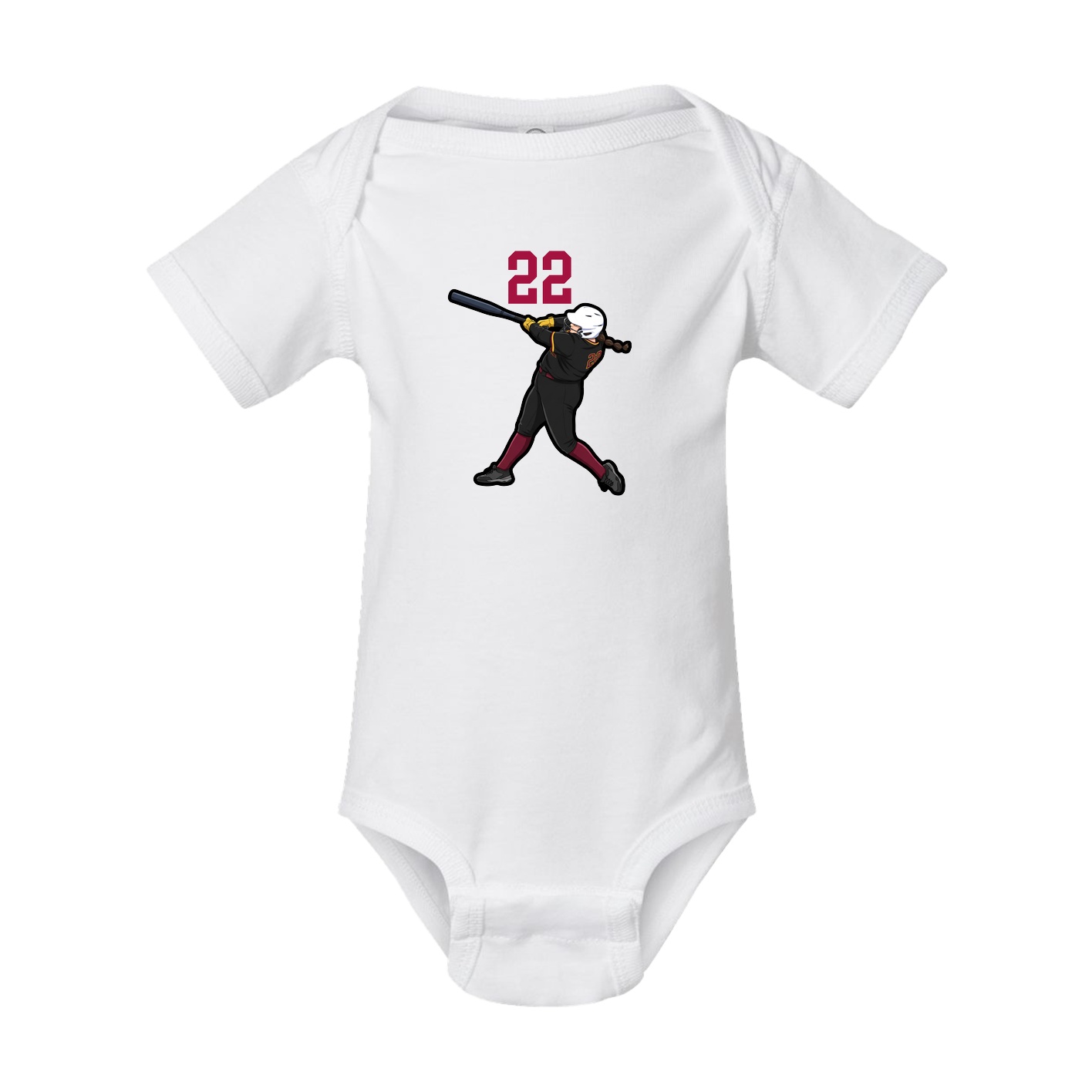 Baby Onesie — Number Top in White