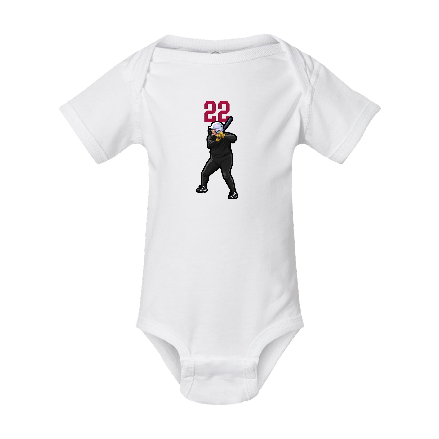 Baby Onesie — Number Top in White
