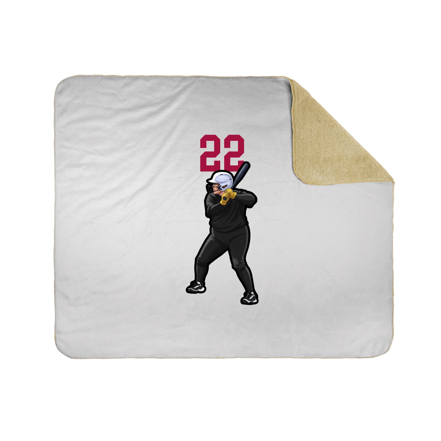 Throw Blanket — Number Top in White