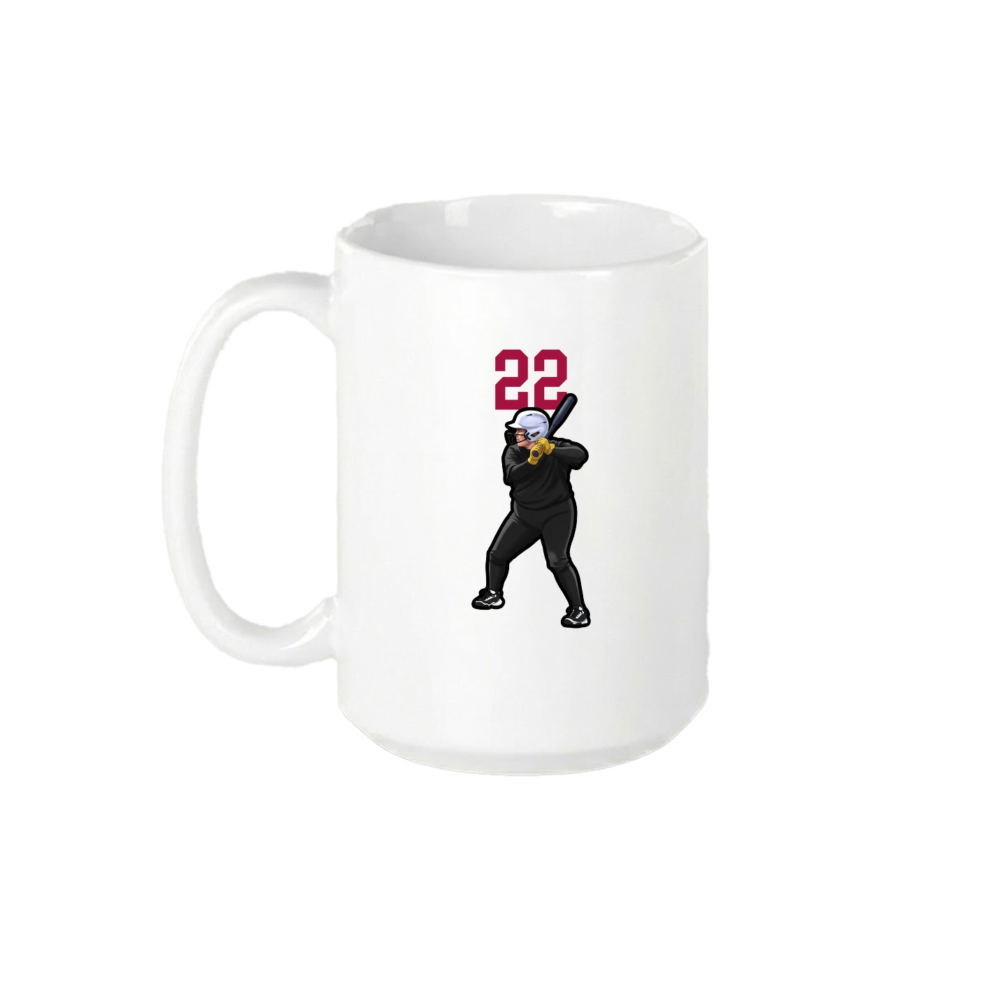 15oz Coffee Mug — Number Top in White