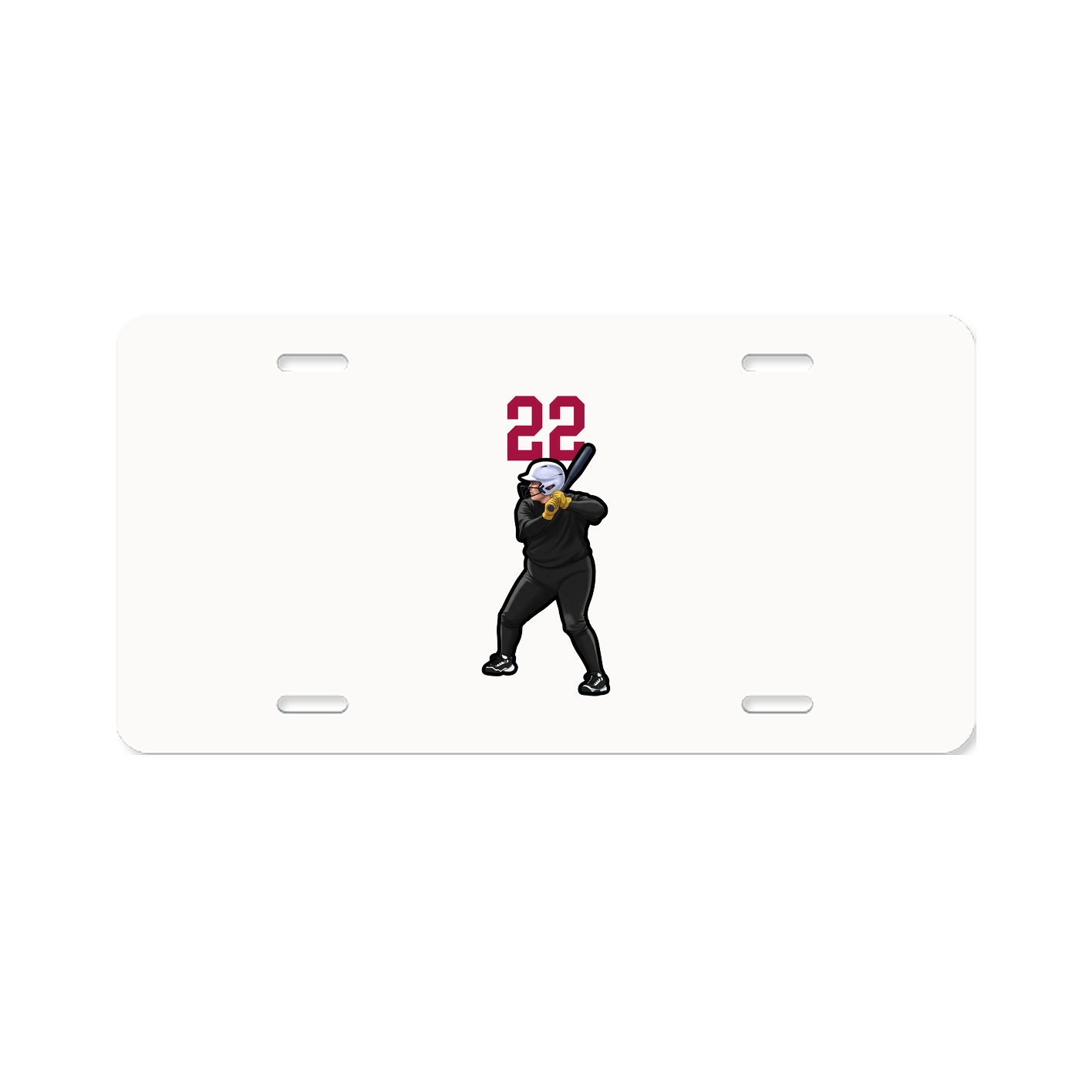 License Plate — Number Top in Classic