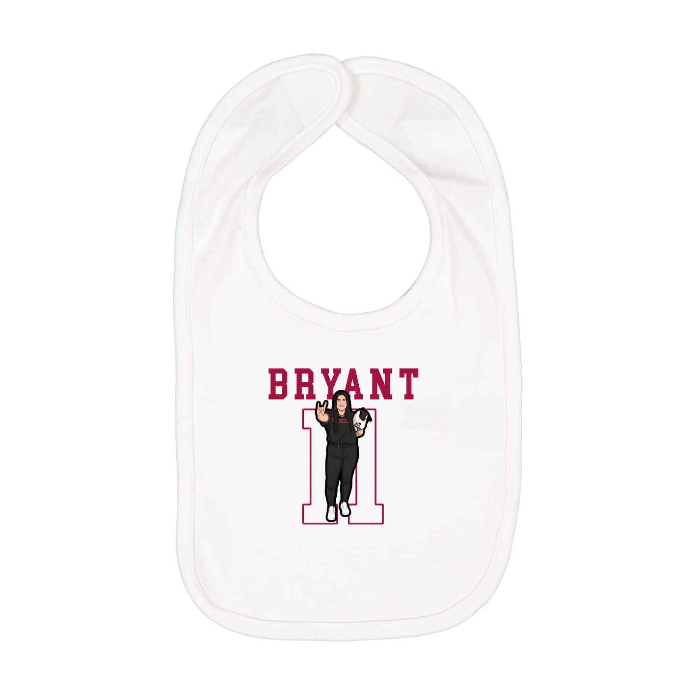 Infant Bib — Shirsey in White