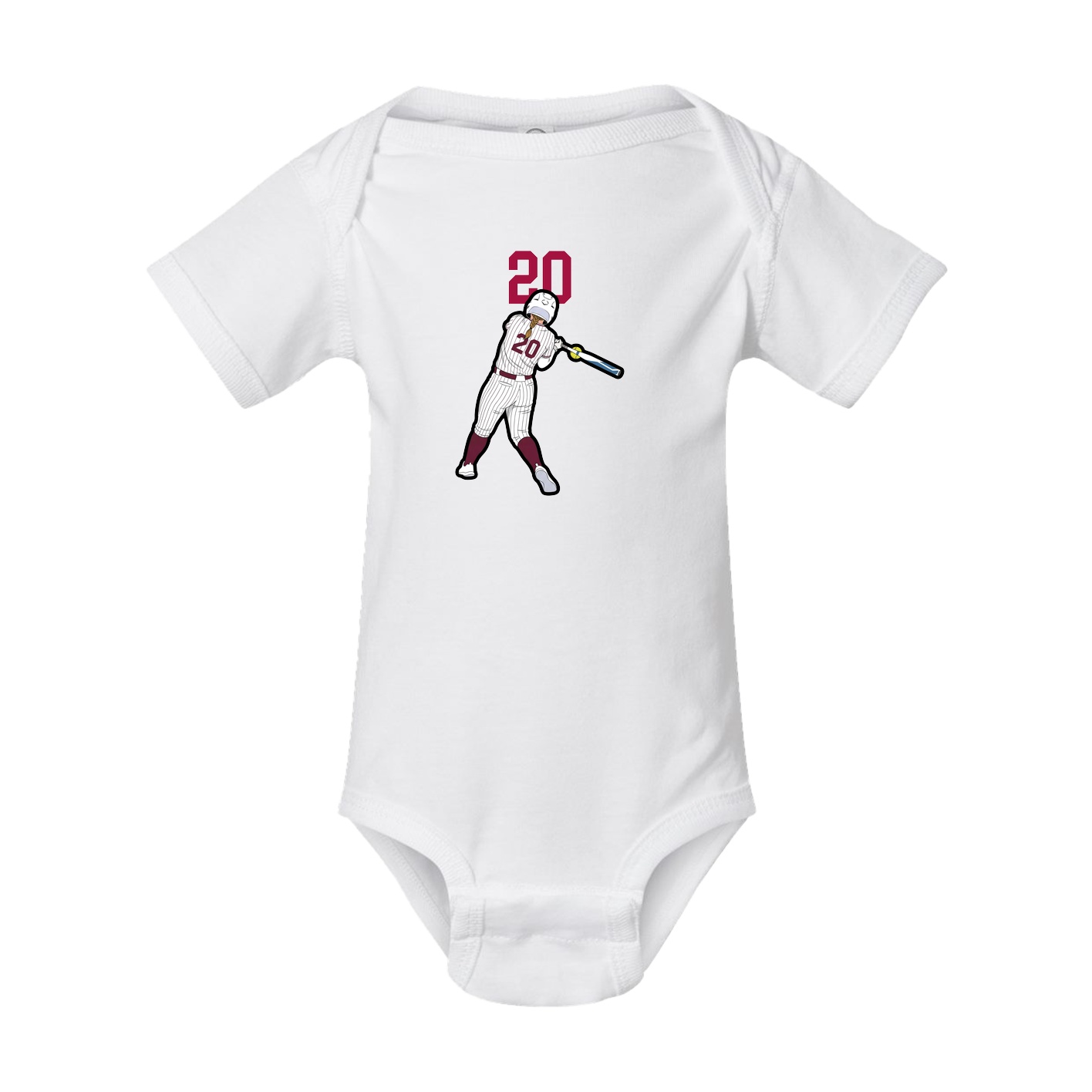 Baby Onesie — Number Top in White