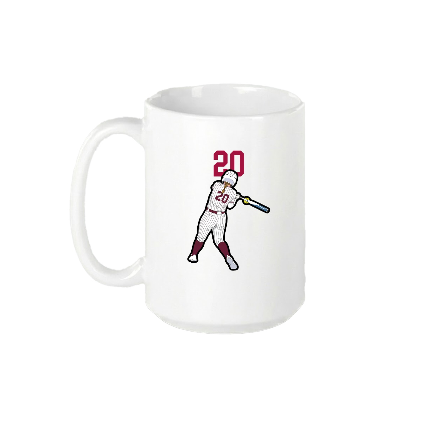 15oz Coffee Mug — Number Top in White