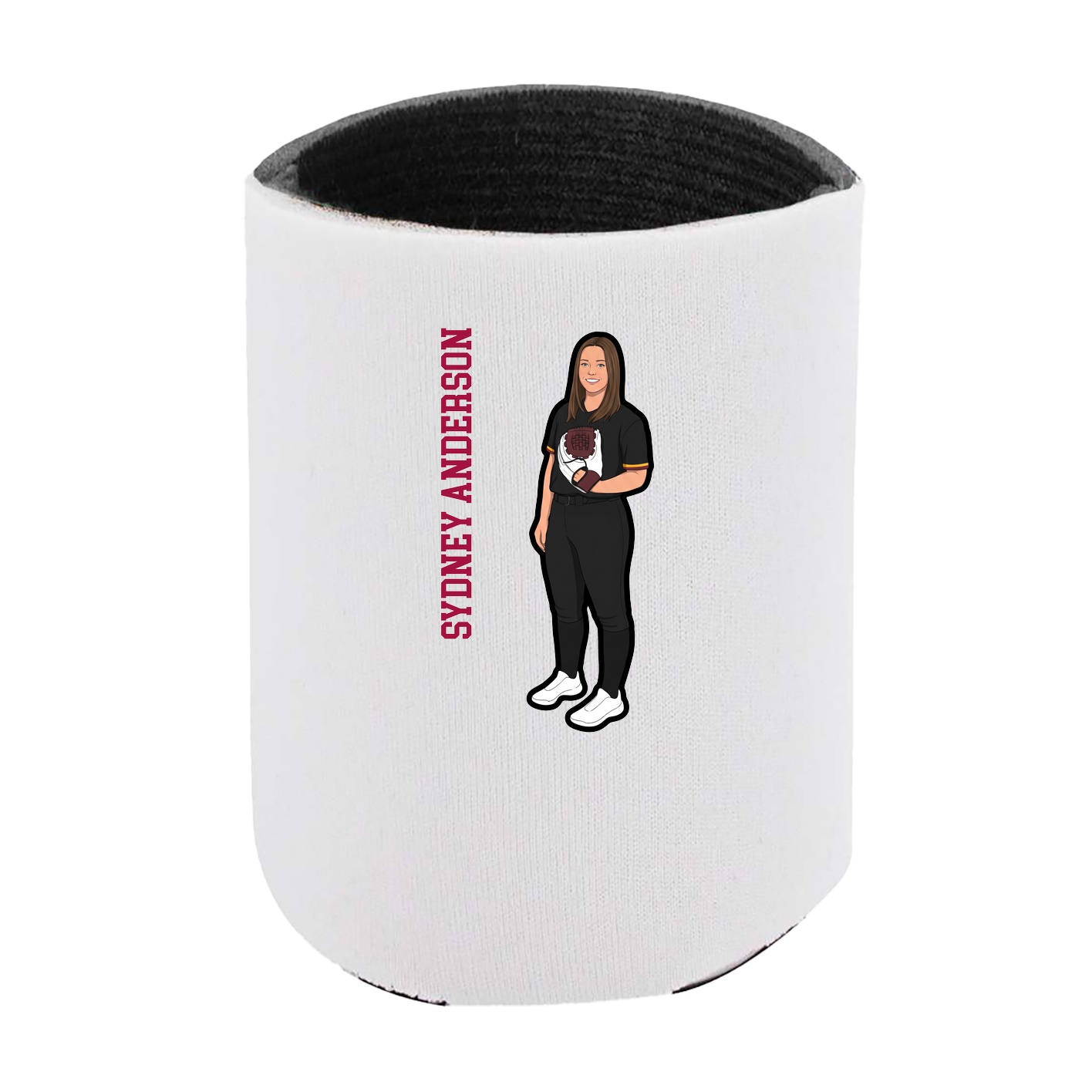Can Holder — Name Vertical in White