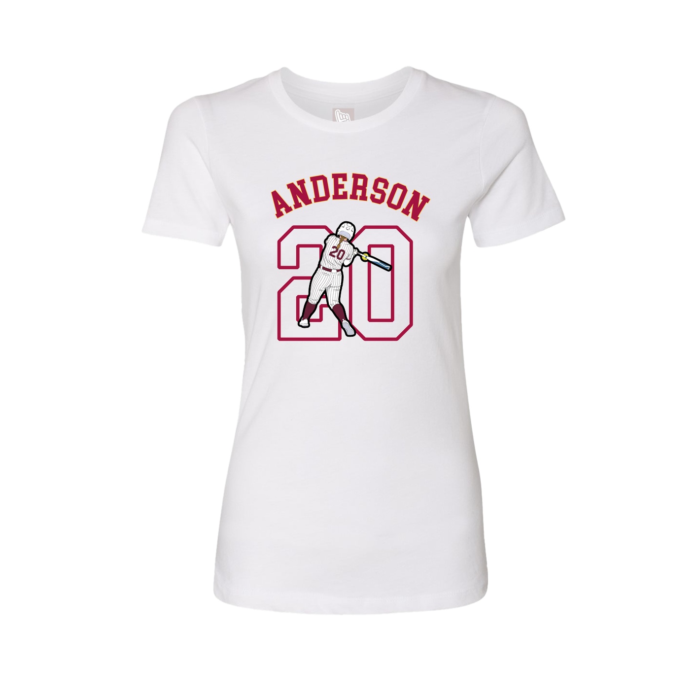 Fitted Women's Tee — Shirsey Arch in White