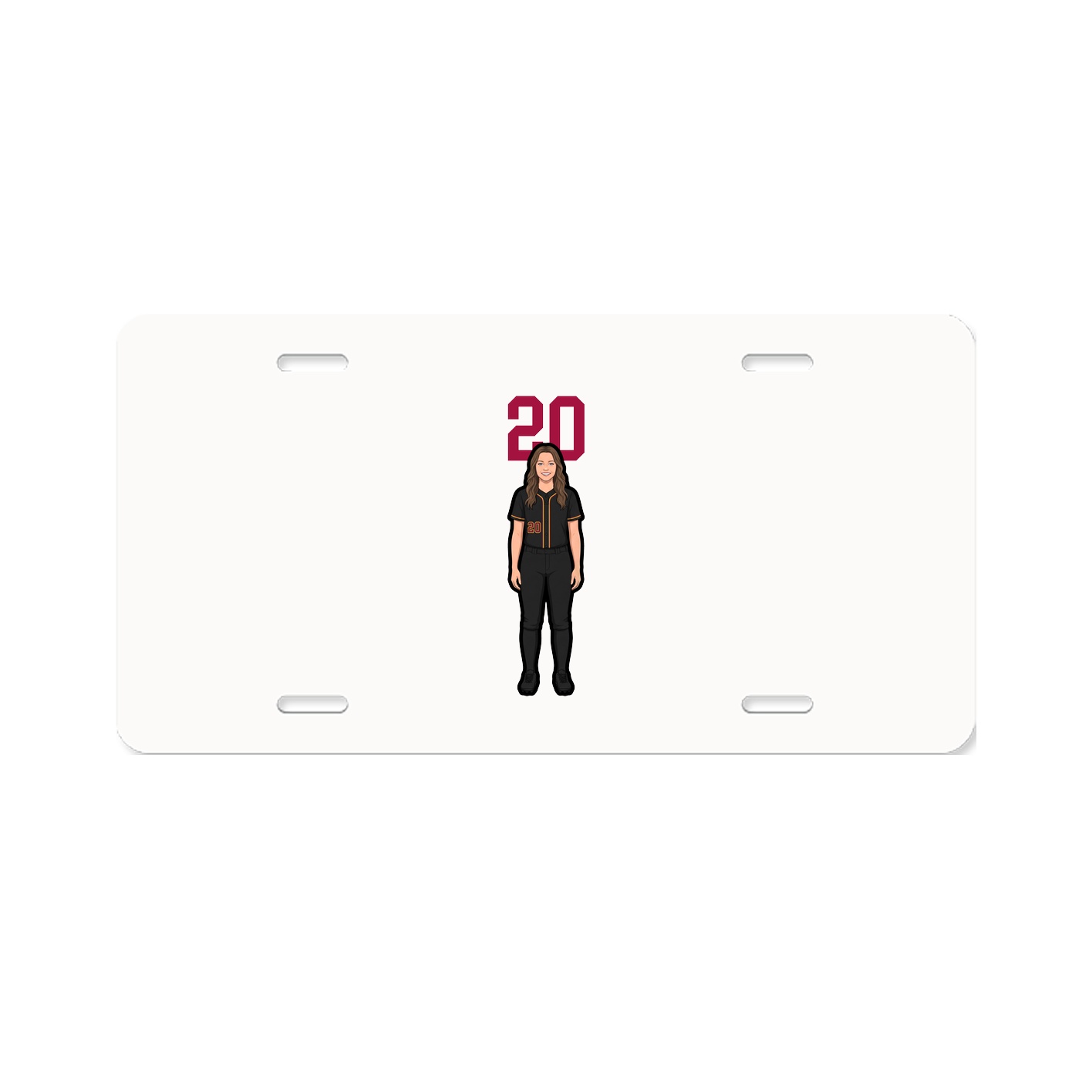 License Plate — Number Top in Classic