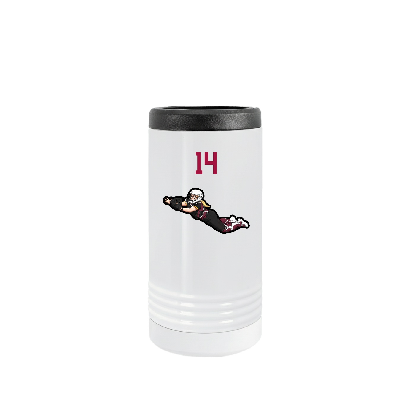 Slim Beverage Holder — Number Top in White