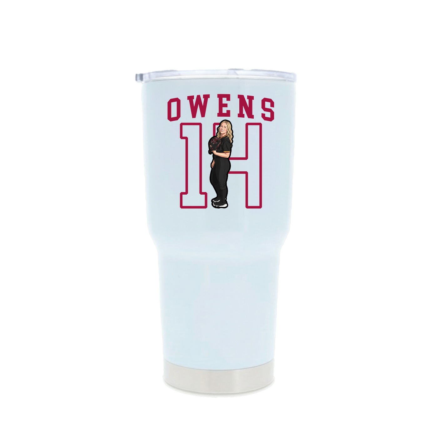 30oz Stainless Steel Tumbler — Shirsey in White