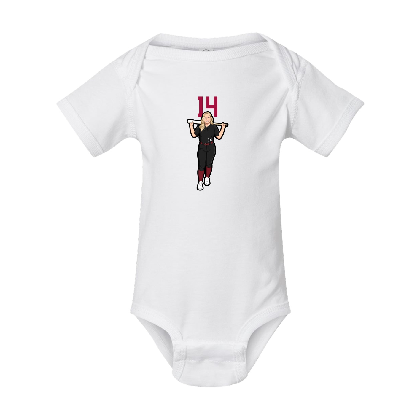 Baby Onesie — Number Top in White