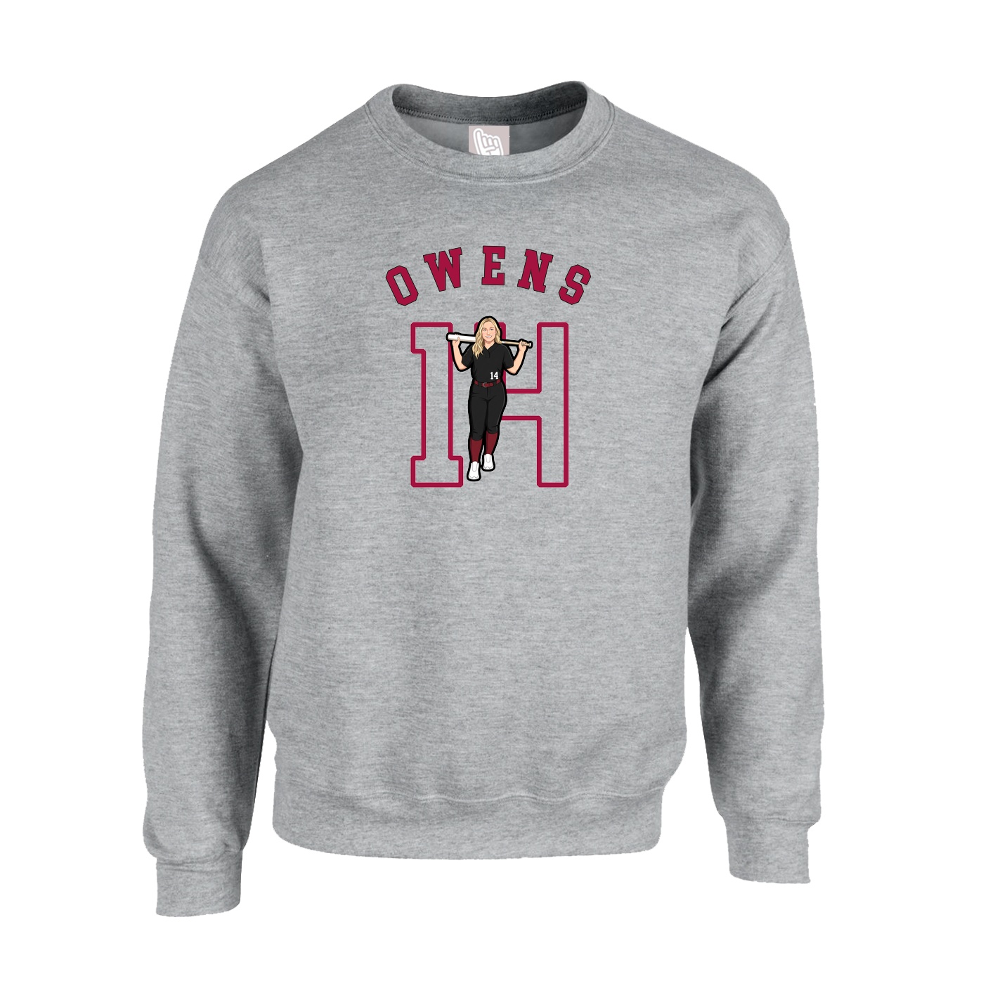 Fleece Crew — Shirsey Arch in Grey