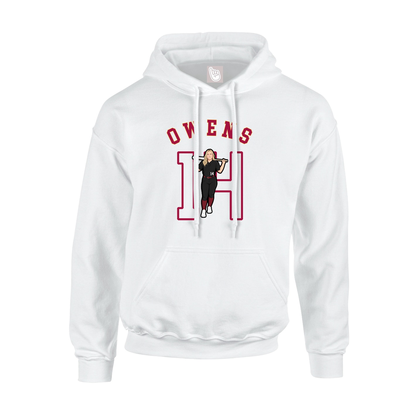 Youth Hoodie — Shirsey Arch in White