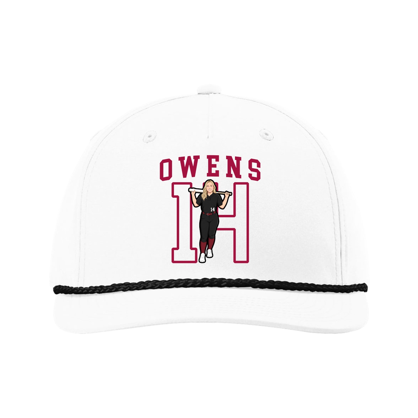Five-Panel Classic Rope Cap — Shirsey in White