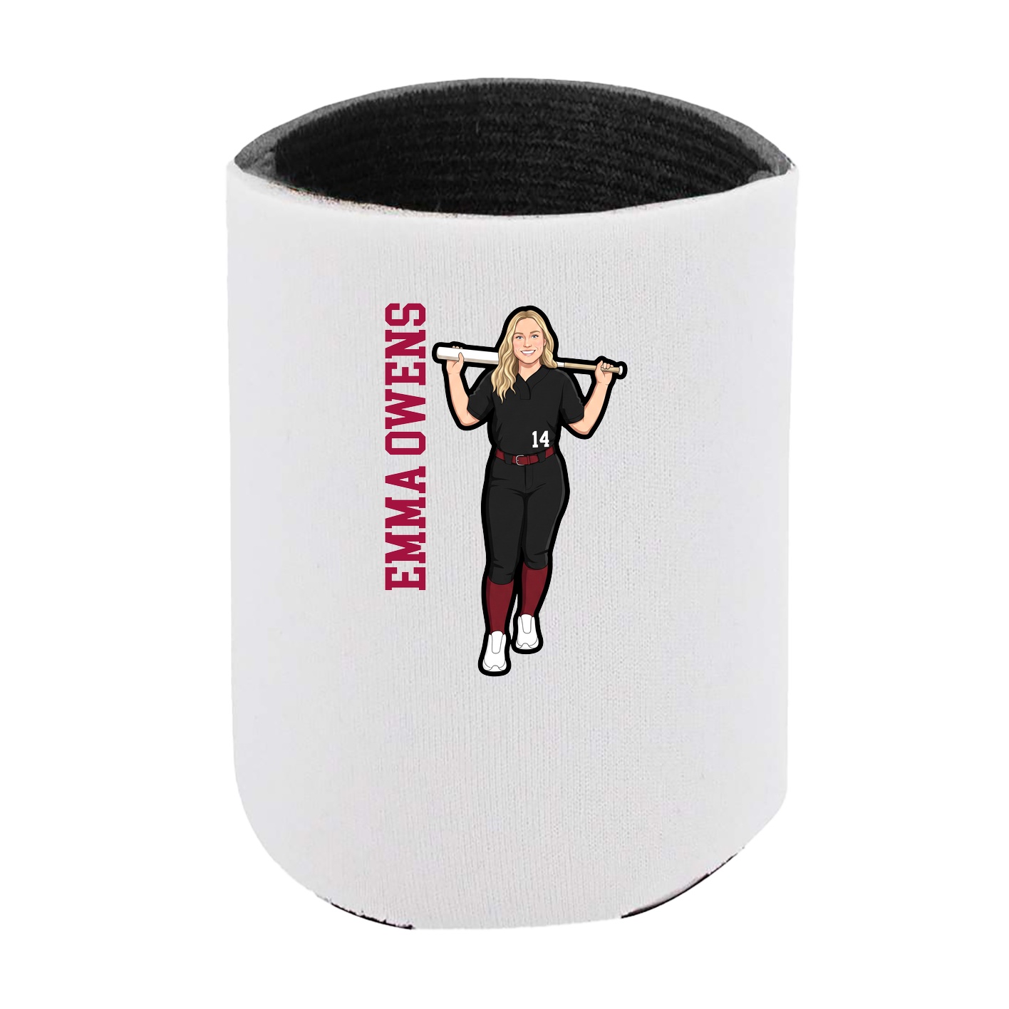 Can Holder — Name Vertical in White