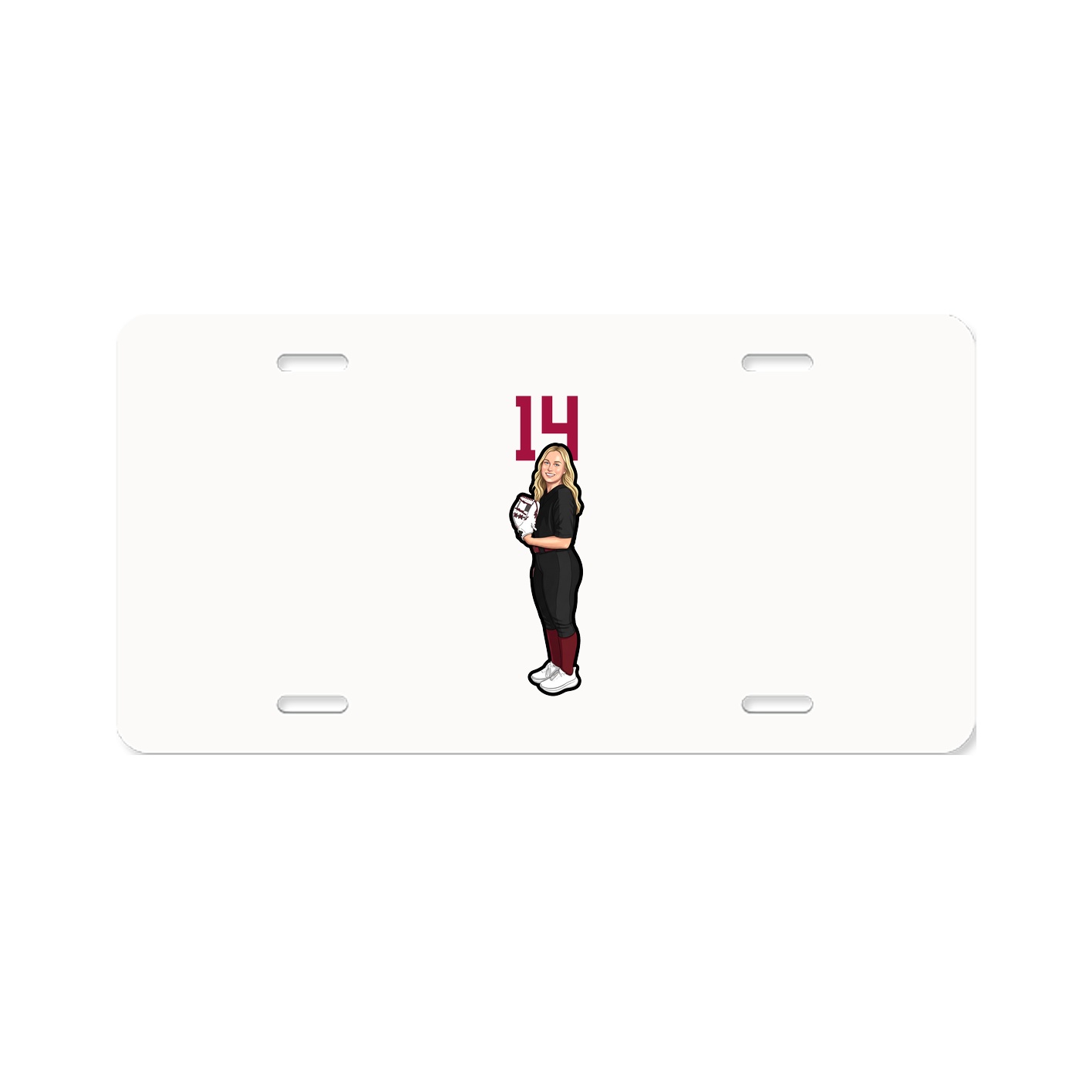 License Plate — Number Top in Classic