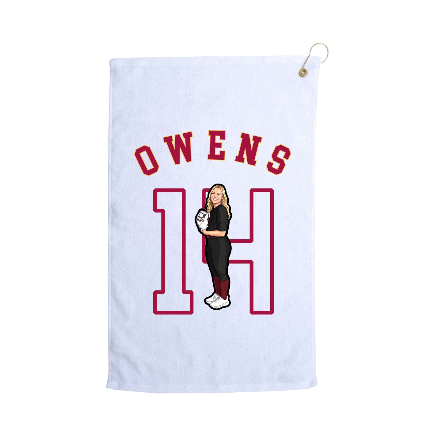 Golf Towel — Shirsey Arch in White