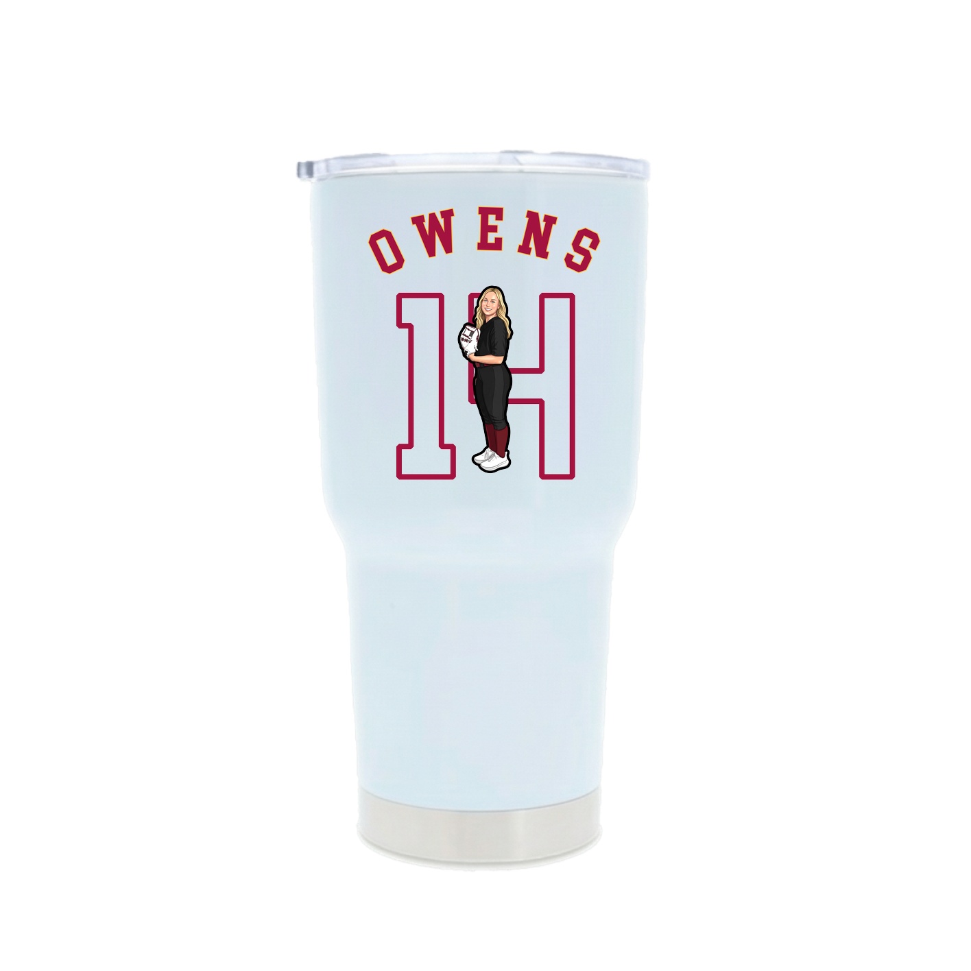 30oz Stainless Steel Tumbler — Shirsey Arch in White