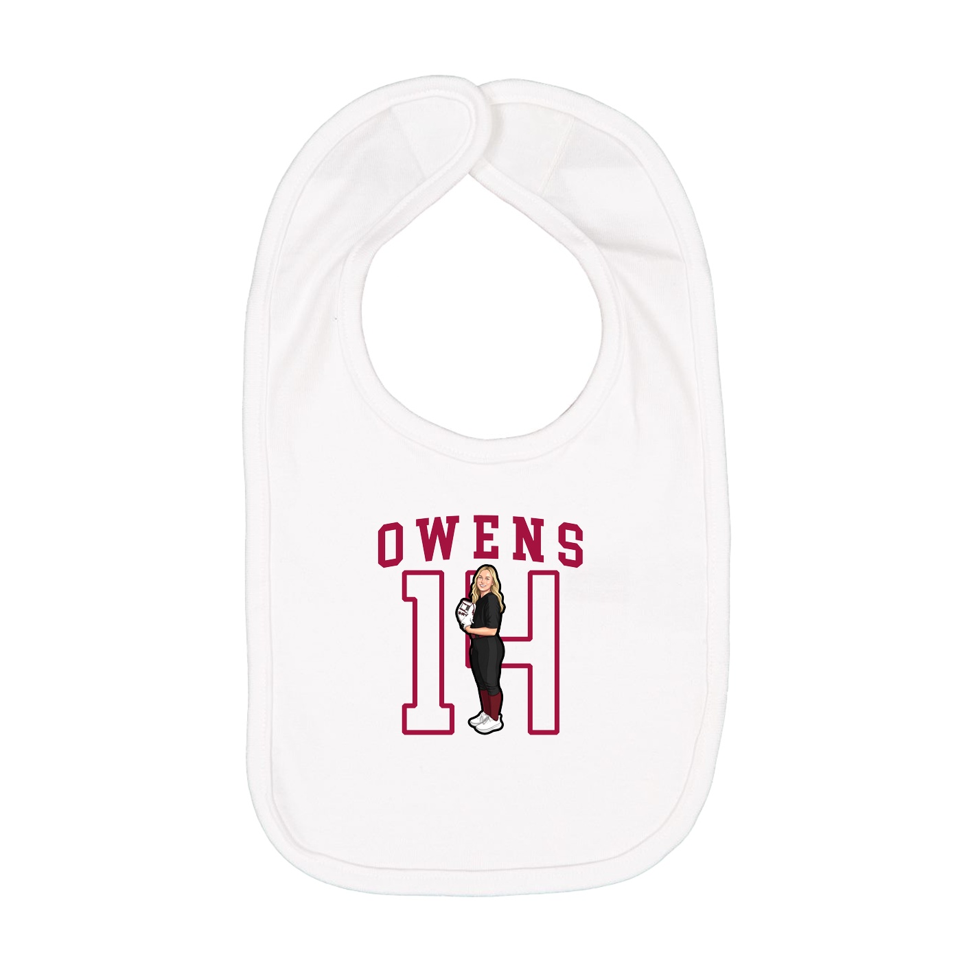 Infant Bib — Shirsey in White