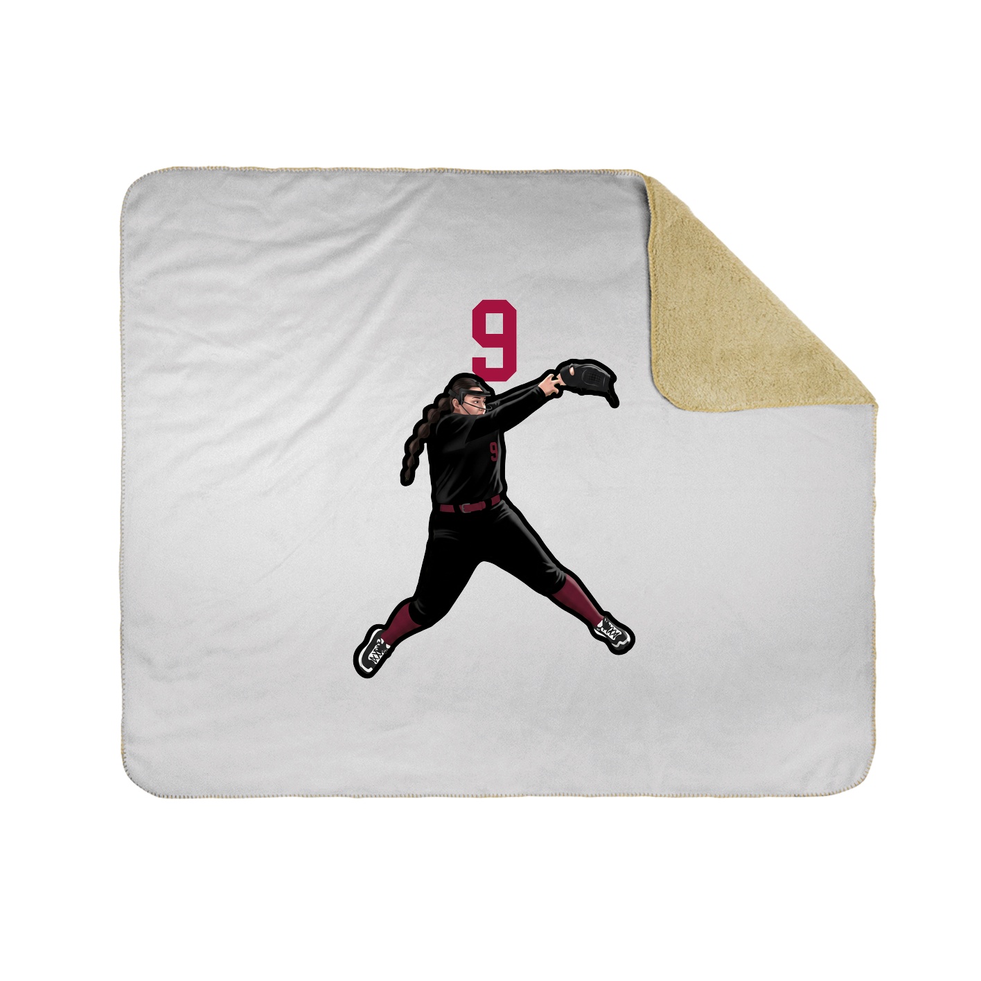 Throw Blanket — Number Top in White