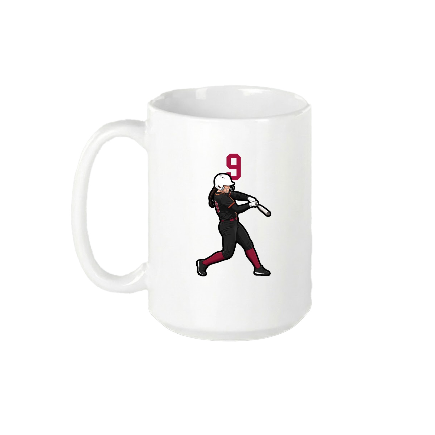 15oz Coffee Mug — Number Top in White