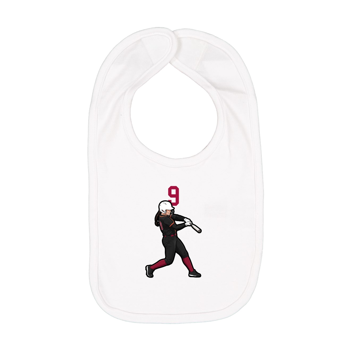 Infant Bib — Number Top in White