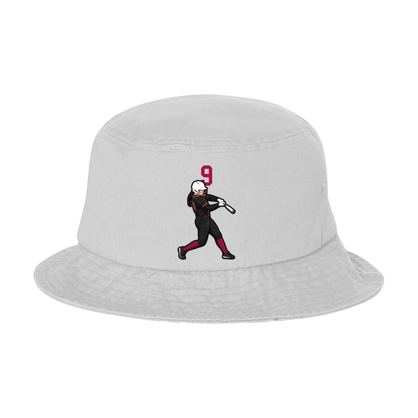 Bucket Cap — Number Top in White