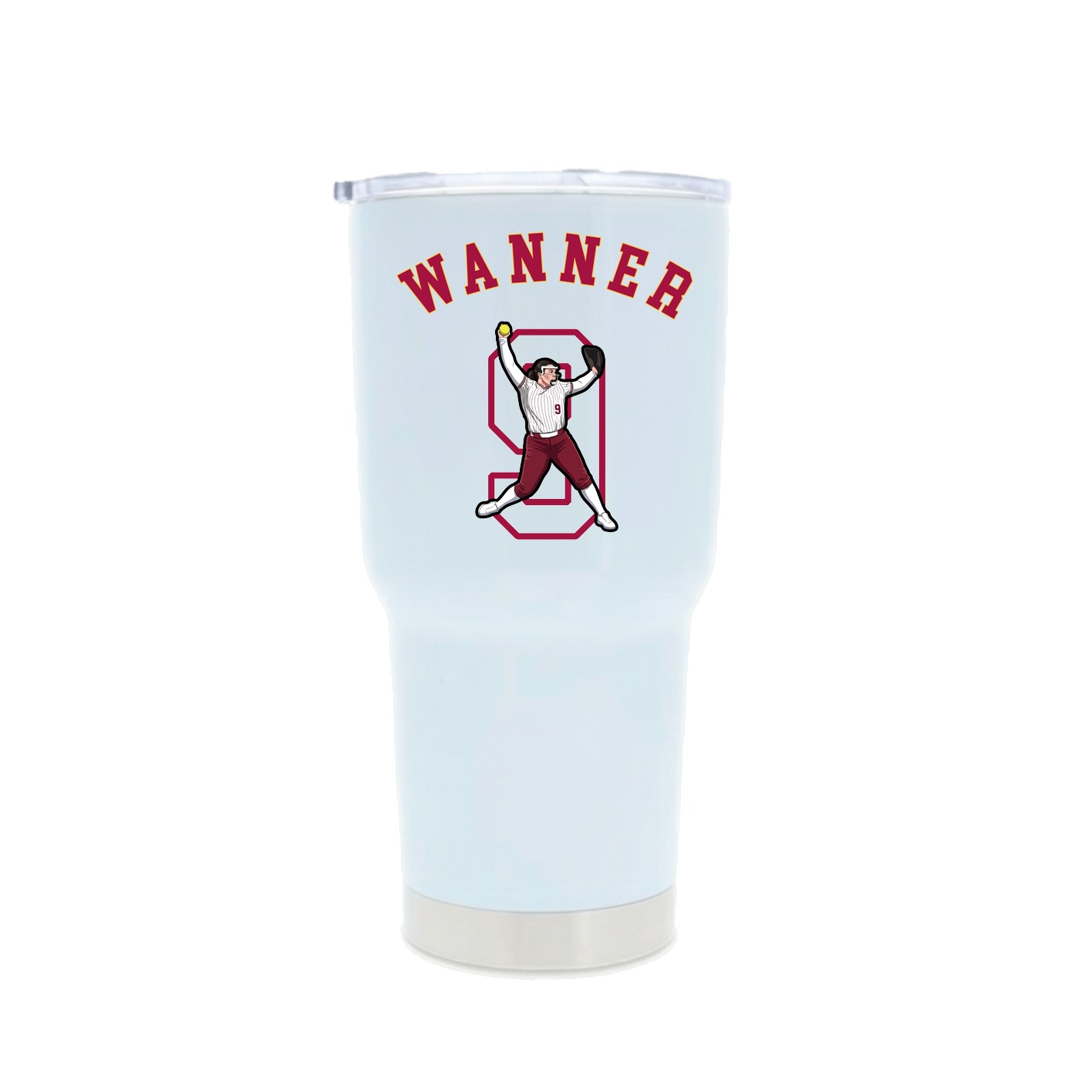 30oz Stainless Steel Tumbler — Shirsey Arch in White