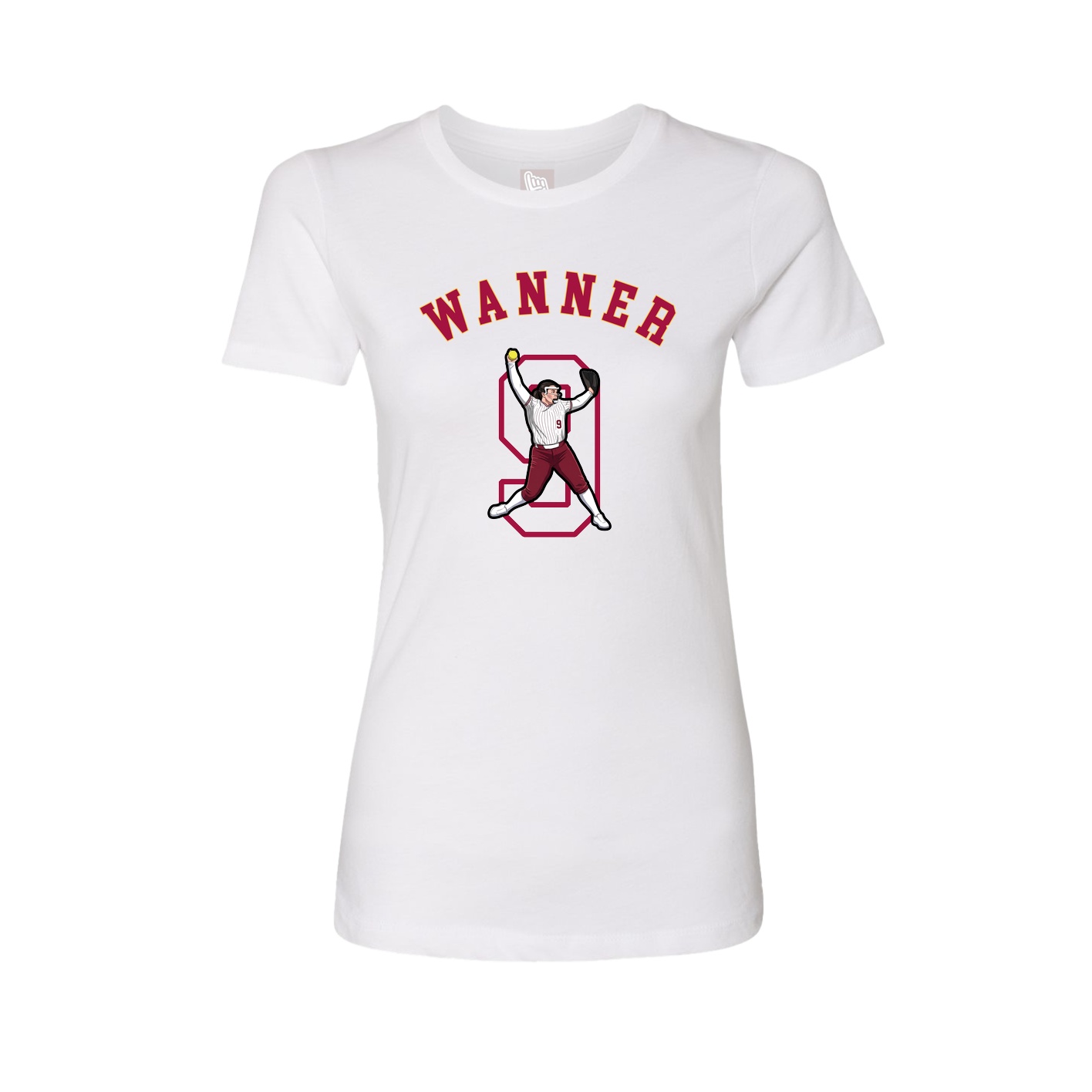 Fitted Women's Tee — Shirsey Arch in White