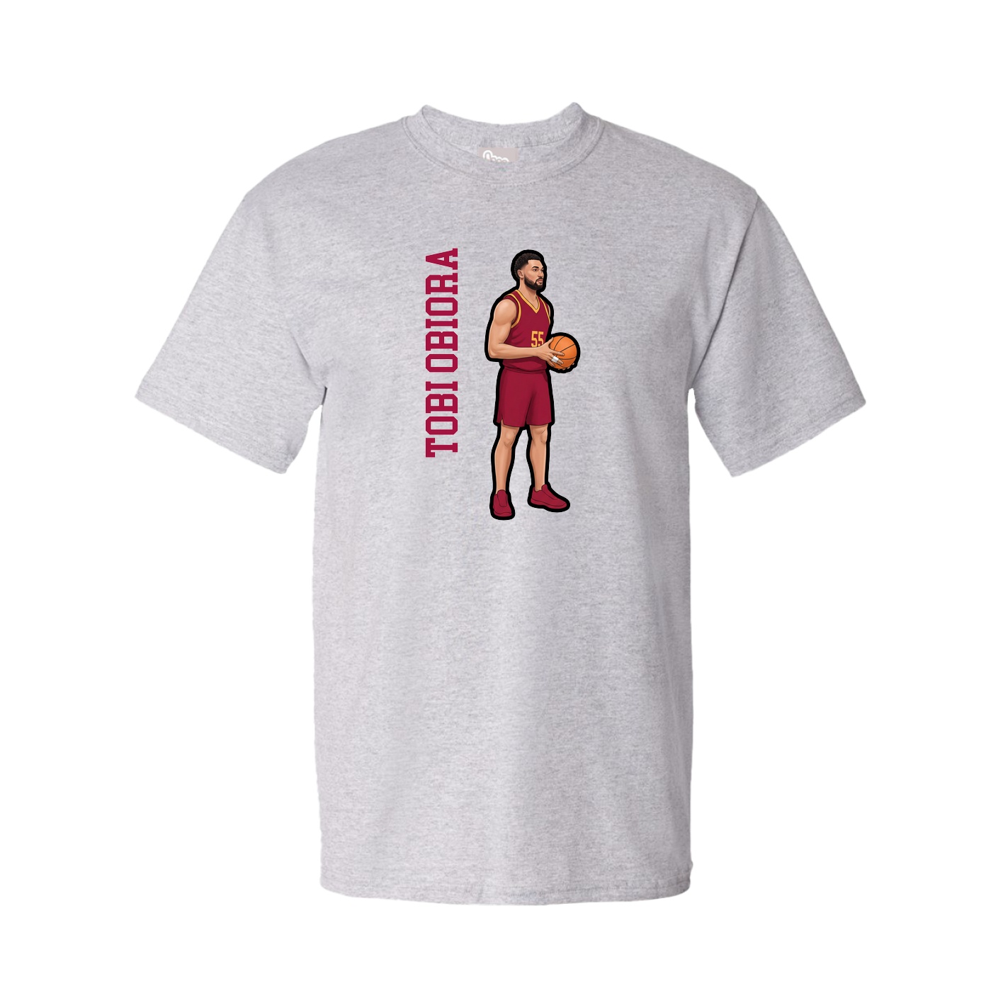 Youth Tee — Name Vertical in Grey