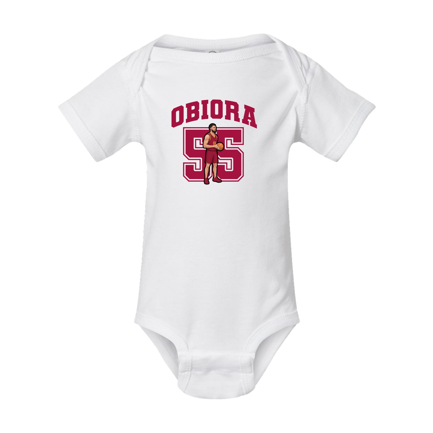 Baby Onesie — Number in White