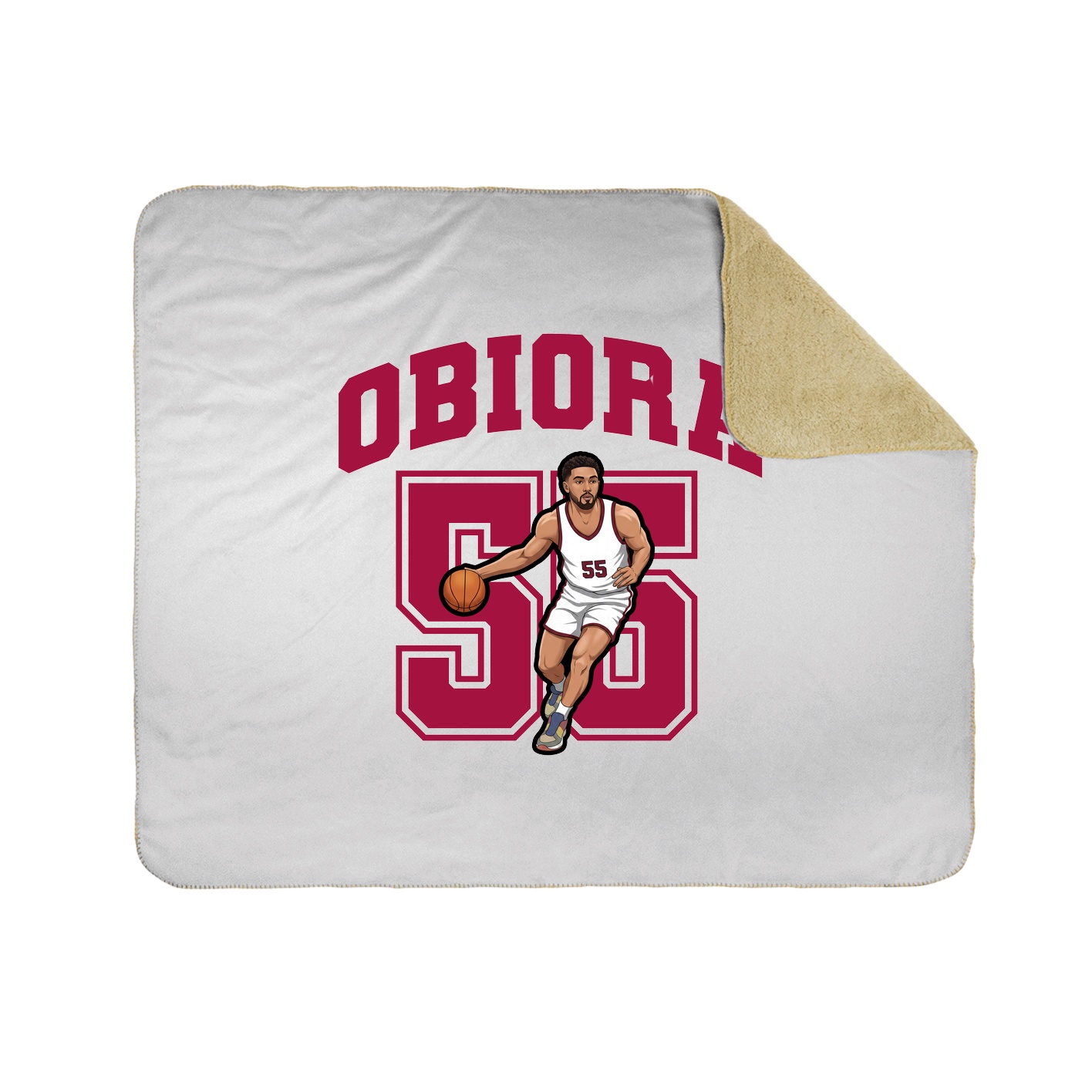 Throw Blanket — Number in White