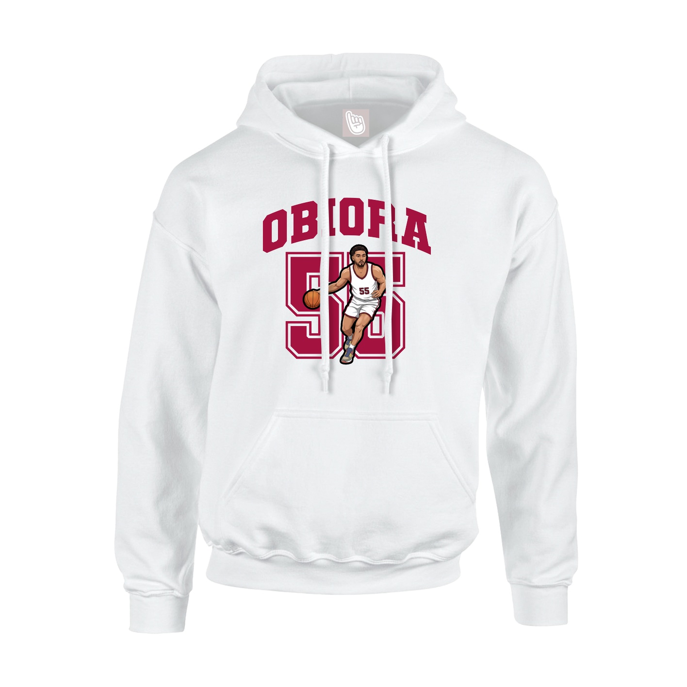 Youth Hoodie — Number in White