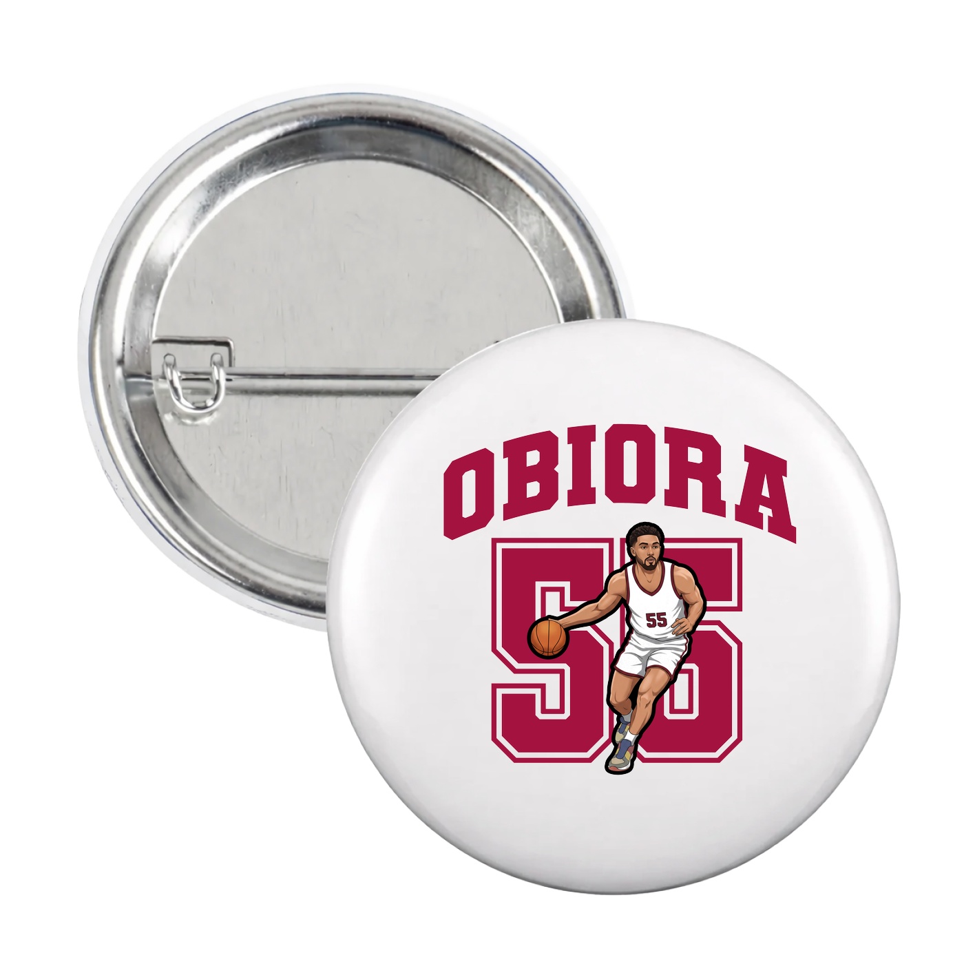 Game Day Button — Number in White
