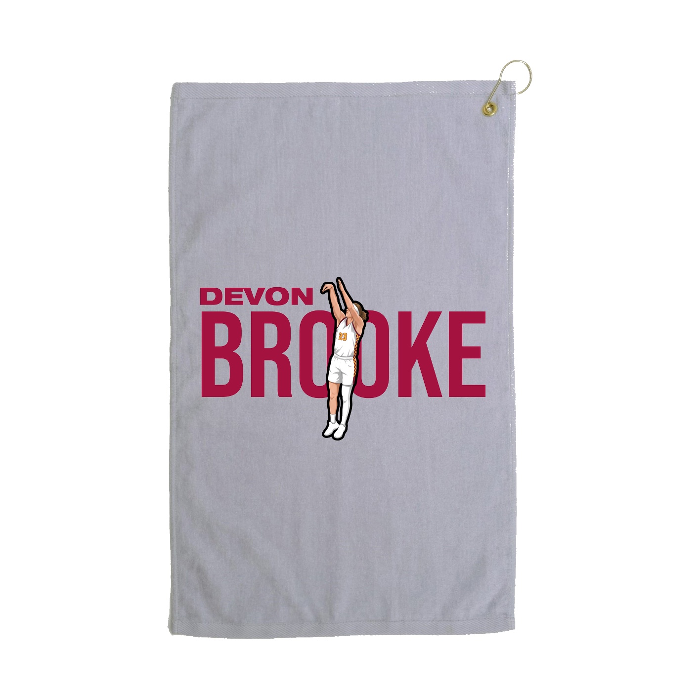 Golf Towel — Player Name in Grey