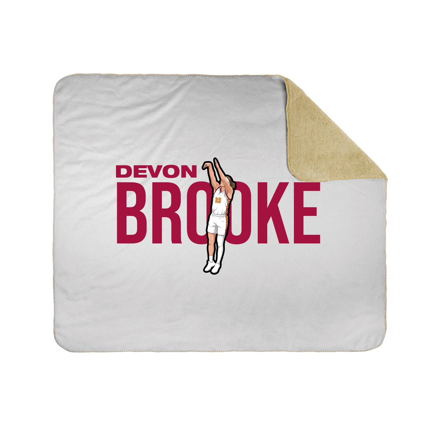 Throw Blanket — Player Name in White