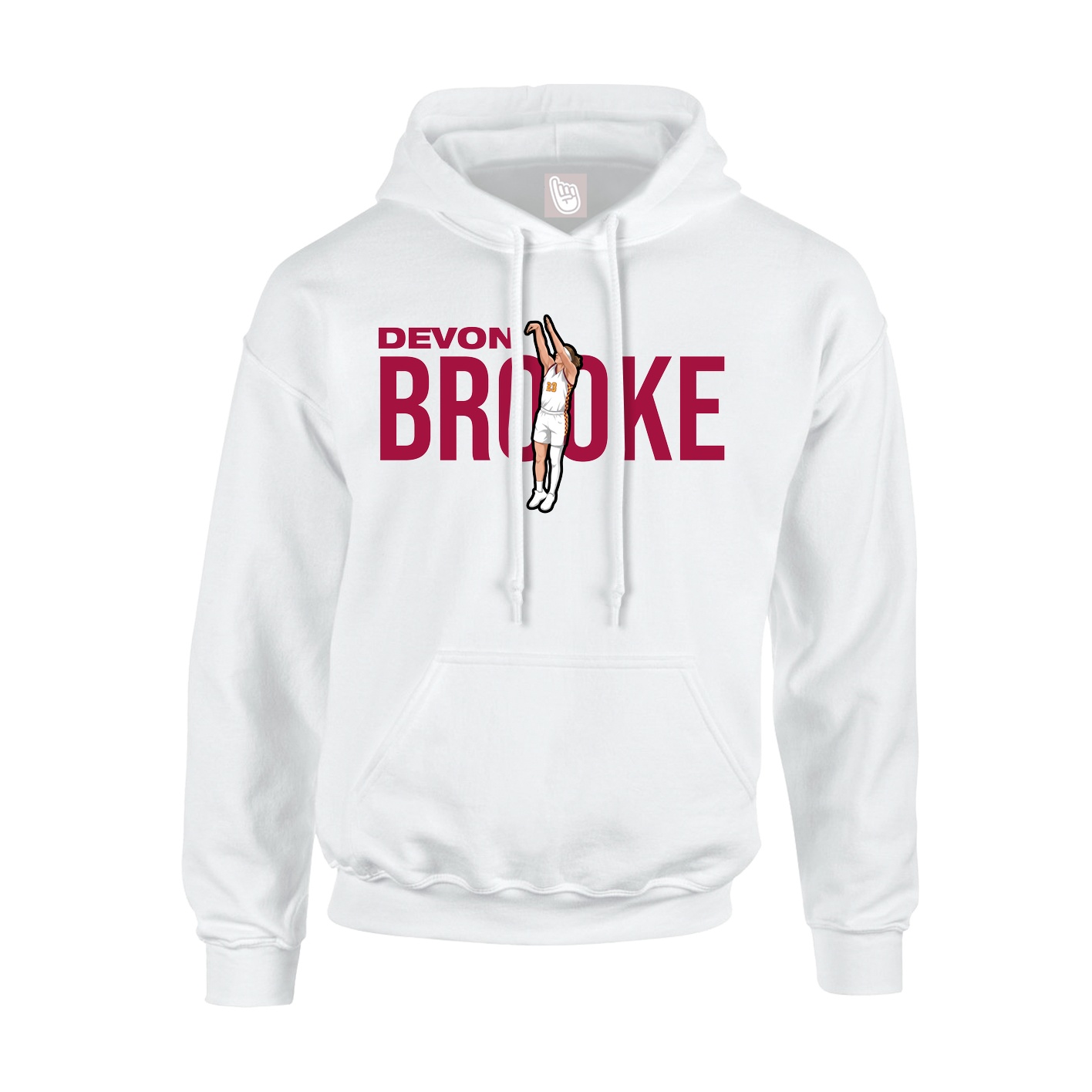 Youth Hoodie — Player Name in White