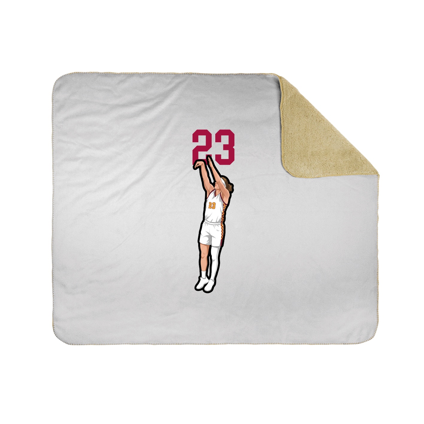 Throw Blanket — Number Top in White