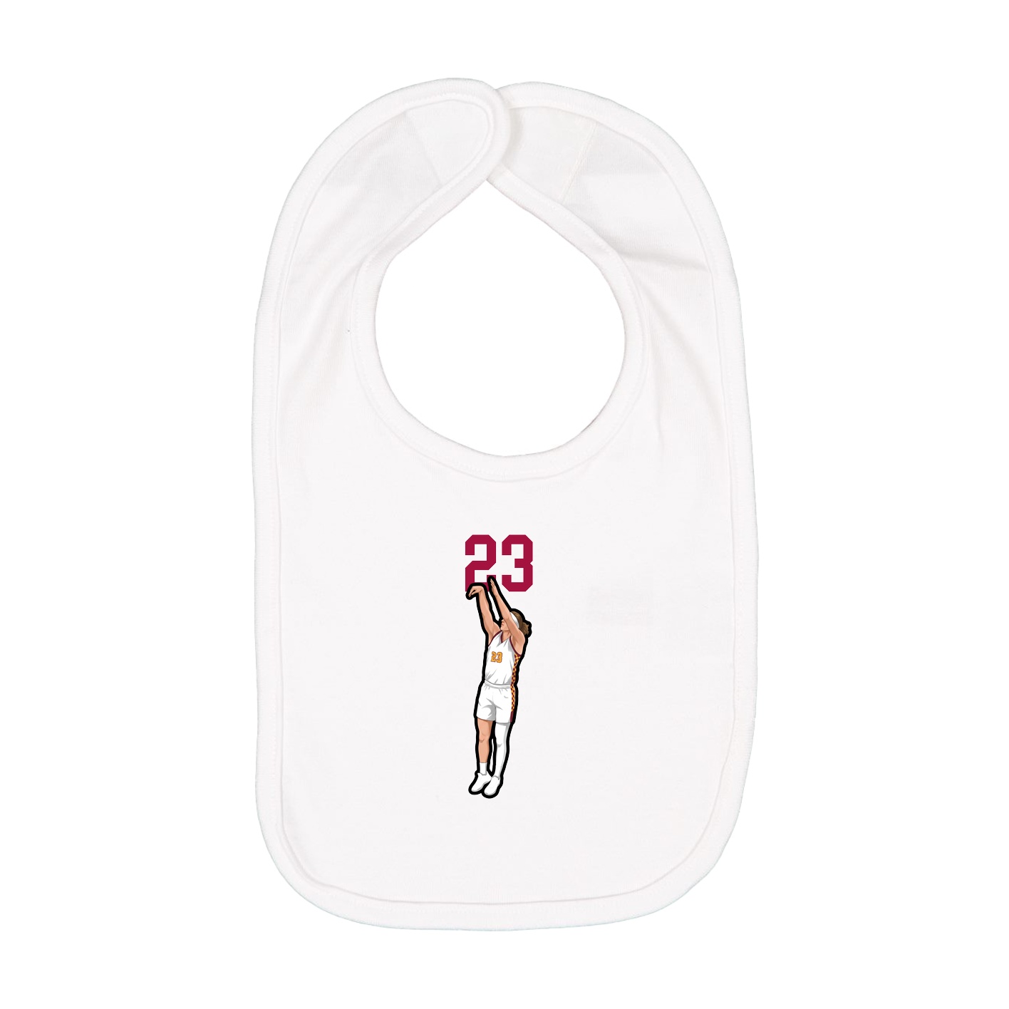 Infant Bib — Number Top in White