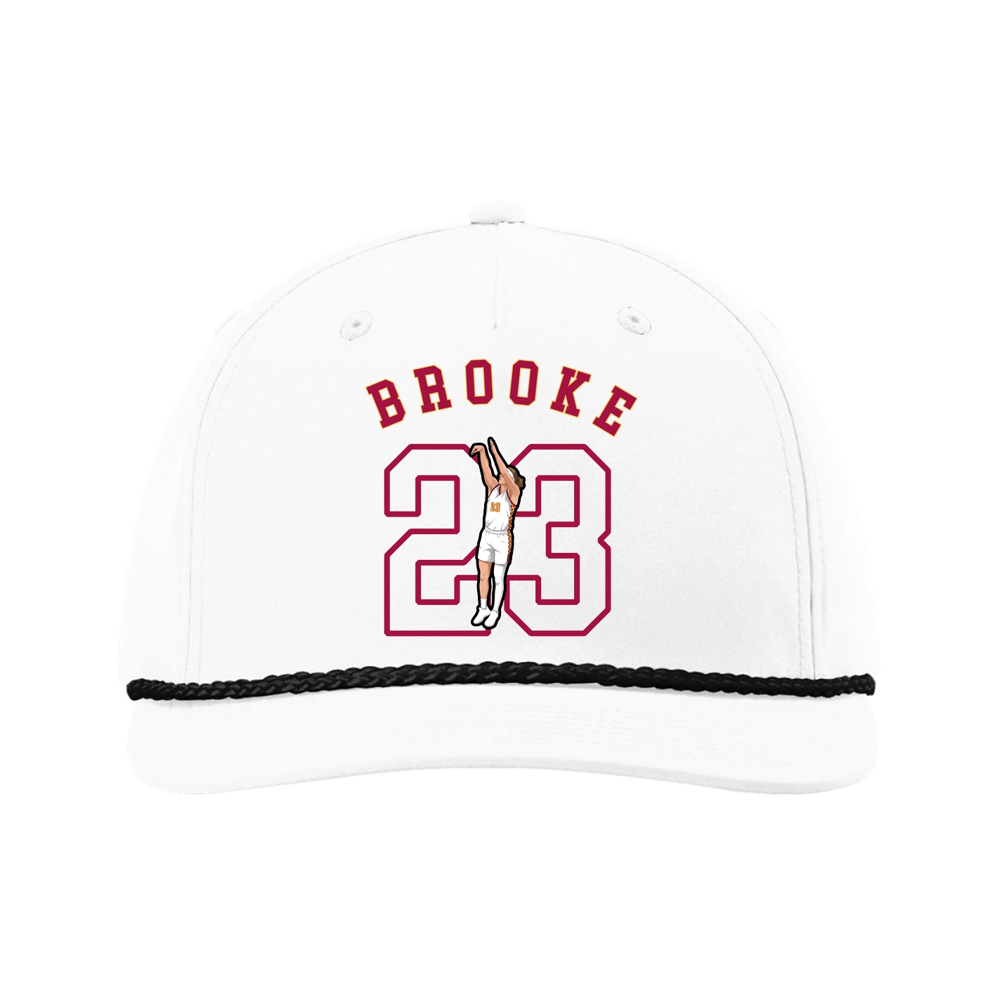 Five-Panel Classic Rope Cap — Shirsey Arch in White