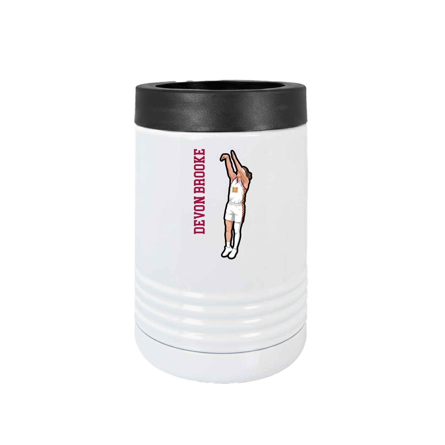 Beverage Holder — Name Vertical in White