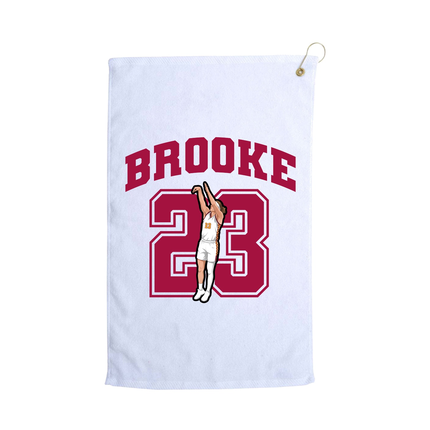 Golf Towel — Number in White