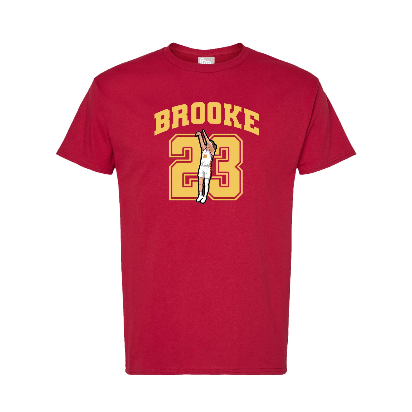 Tee — Number in Crimson