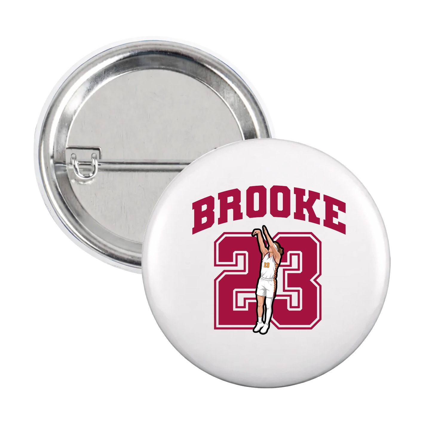 Game Day Button — Number in White